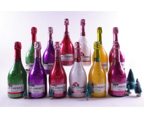 12 BOTTLES FRUIT INFUSED SPARKLING WINELes Grands Chais de France JP Chenet Fashion 2 x Watermelon, 2 x Cassis, 2 x Strawberr