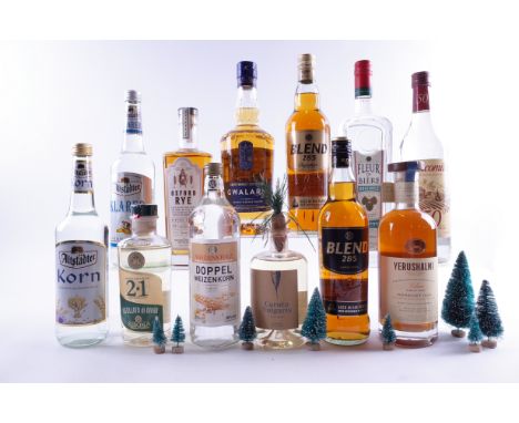 12 BOTTLES MIXED SPIRITSWeizenstolz Doper Weizenkorn; Altstädter Korn and Klarer; Sibona Antica Distilleria 2.1 Distilled Bee