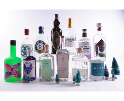 12 BOTTLES GINHedonya Zesty Berry London Dry; Bleu de Limoges (50cl); Holyrood Distillery Height of Arrows; Harley House Hone