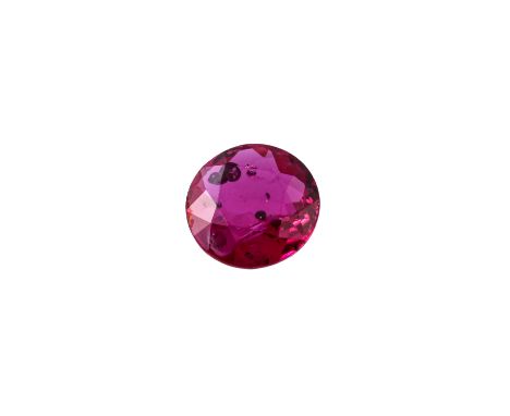Loser Rubin von 0,53 ct, transparent, facettiert, sehr guter Zustand, inkl. Zertifikat (2021). (LN 01/22, 11)| Loose ruby of 