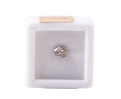 Loser Diamant im modifizerten Heptagon-Schliff von 0,68 ct, Light Brown, P1-P2, inkl. IGR Diamond Report, im Blister, Obertei