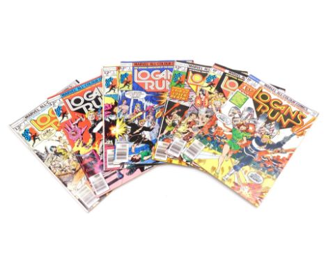Marvel comics. Seven editions of Logan's Run, issues 1-7 inclusive, (Bronze Age). 