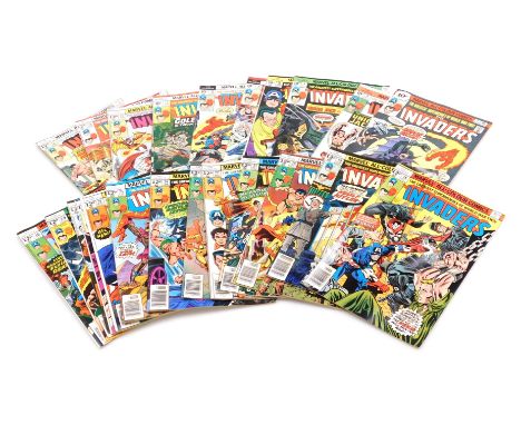 Marvel comics. Twenty four editions of The Invaders, issues 7-30 inclusive,(Bronze Age). 