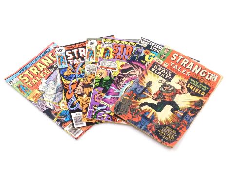 Marvel comics. Three editions of Strange Tales Featuring...,  issues 141, 177, 184-187 inclusive, (Bronze Age). 