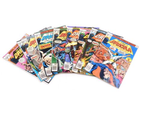 Marvel comics. Nine editions of The Tomb of Dracula, issues 55-63 inclusive, (Bronze Age). 