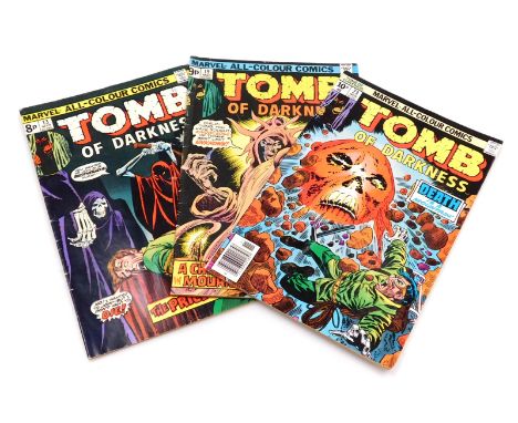 Marvel comics. Three editions of Tomb of Darkness, issues 13, 19 and 23,  (Bronze Age). 
