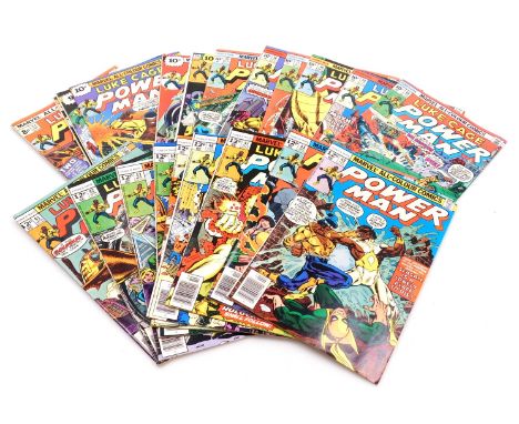 Marvel comics. Twenty one editions of Luke Cage Power Man, issues 22, 26, 31-49 inclusive, (Bronze Age). 