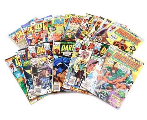 Marvel comics. Twenty two editions of Daredevil, issue 117, 119, 133-153 inclusive. (Bronze Age). 