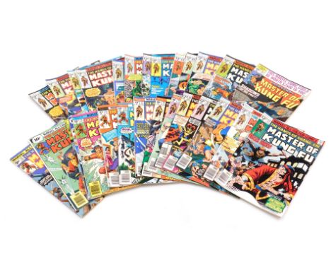 Marvel comics. Twenty eight editions of The Hands of Shang-Chi, Master of Kung Fu, issues 36, 41-66 inclusive and 92, (Bronze