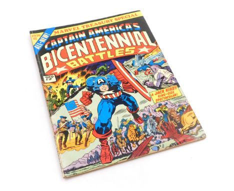 Marvel comics. An edition of Marvel Treasury special issue Captain America's Bicentennial Battles, and an edition of Captain 