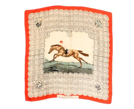 A Welch Margetson and Company Ltd silk Festival of Britain scarf, commemorating the winners of the Derby from it's commenceme