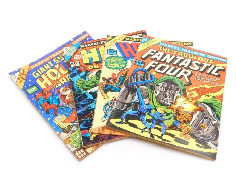 Marvel comics. Four editions of Marvel Treasury edition, Issue 5,11,12,13. (Bronze Age). 