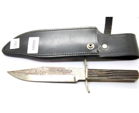 Large Bowie type knife, marked Original Bowie Knife to blade. P&amp;P Group 1 (£14+VAT for the first lot and £1+VAT for subse