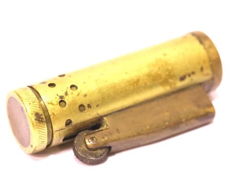 Brass shell case formed Trench Art lighter. P&amp;P Group 1 (£14+VAT for the first lot and £1+VAT for subsequent lots) 
