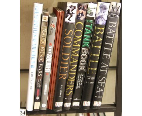 Shelf of military related hardback books. P&amp;P Group 3 (£25+VAT for the first lot and £5+VAT for subsequent lots) 