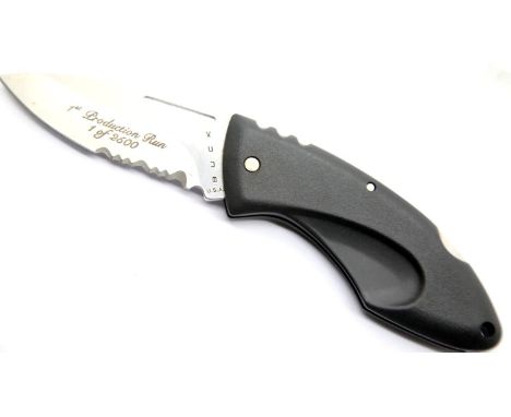 Buck USA first production knife, run 1 of 2500. P&amp;P Group 1 (£14+VAT for the first lot and £1+VAT for subsequent lots) 