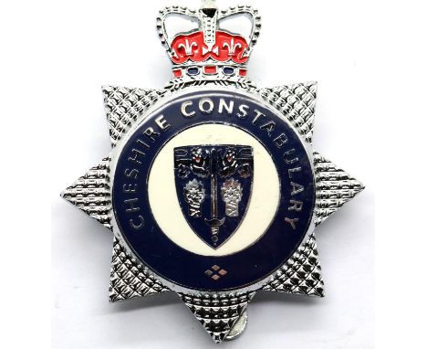Cheshire Constabulary enamelled metal cap badge, unused. P&amp;P Group 1 (£14+VAT for the first lot and £1+VAT for subsequent