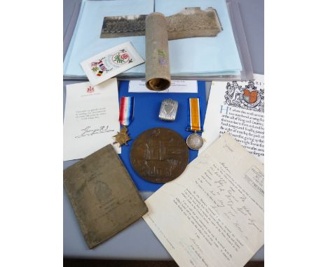 MEDALS - WWI PAIR AND DEATH PLAQUE for Pte. John Edward Wilson, King's Liverpool Regiment, a 1914-15 Star (240590 Pte.J.E. Wi