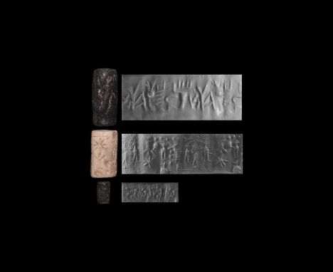 2nd millennium BC and later.&nbsp;A mixed group of haematite, schist and other stone cylinder seals with mainly figural and g