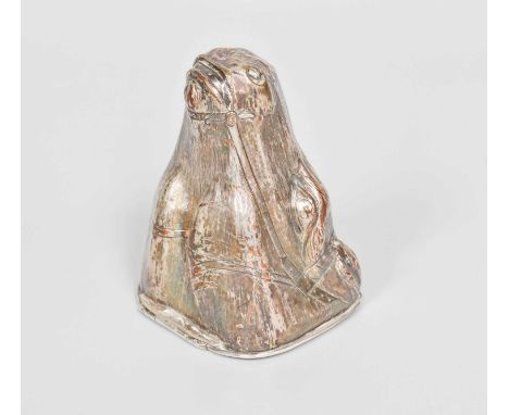 An Old Sheffield Plate Novelty Snuff-Box, Apparently Unmarked, First Half 19th Century, in the form of a horse's head, with p