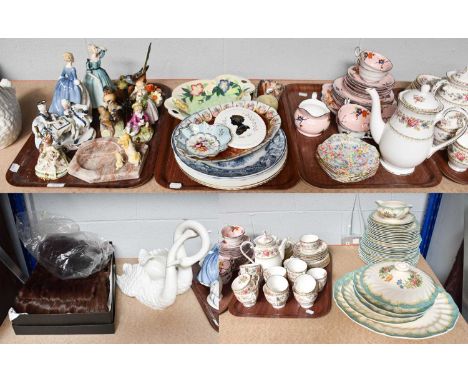 Assorted Items to Include, a mink stole, fur coat and hat, decorative ceramics including a Grafton part tea and coffee servic