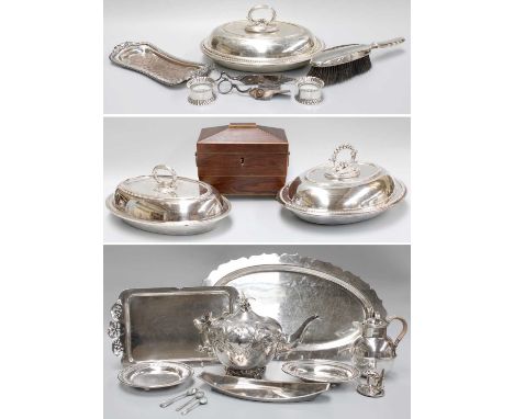 A Collection of Assorted Silver Plate, including various entreé-dishes; a Jersey cream-jug; a Victorian teapot and other item