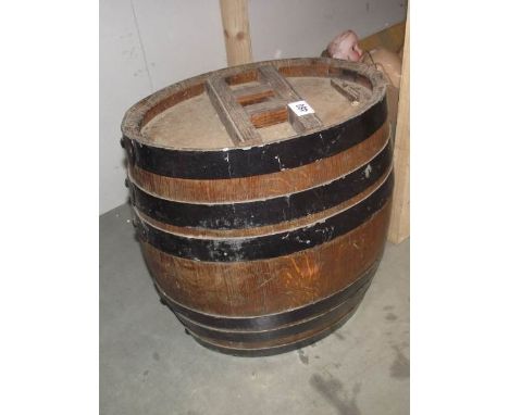 A vintage oval ships barrel