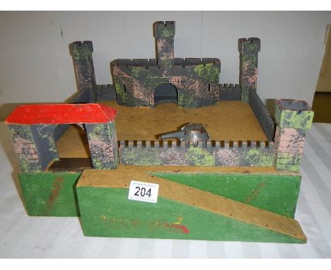 A vintage wooden fort.