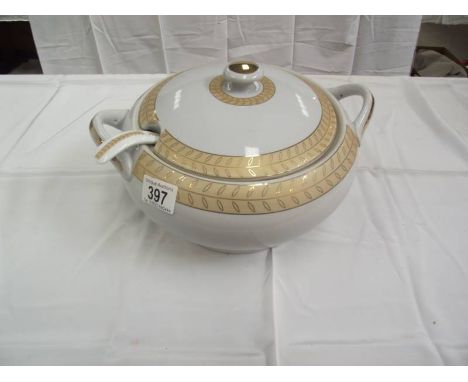 A Bavarian soup tureen and ladle