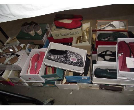 A good selection of boxed vintage ladies shoes.