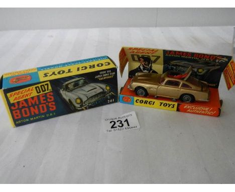 A Corgi 261 James Bond Aston Martin 1965-69 issue, virtually mint in original box.