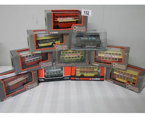 Ten Corgi 176 scale Original Omnibus die cast buses/