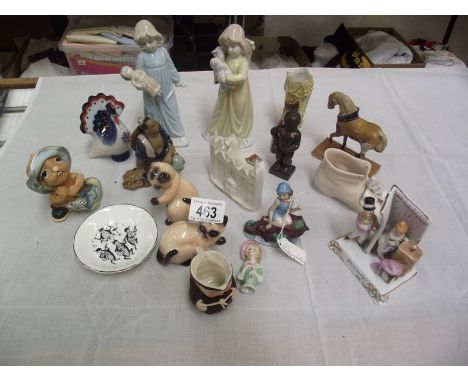 A mixed lot of figures and other trinkets, including Goebel cats (1a/f) etc.