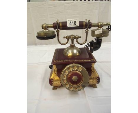 A decorative vintage phone