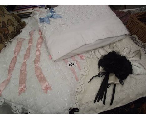 2 fancy vintage babies crib covers.