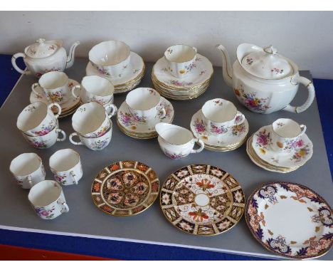 A fine Royal Crown Derby porcelain tea/coffee service in the 'Derby Posies' pattern; comprising a teapot, coffee pot, ten tea