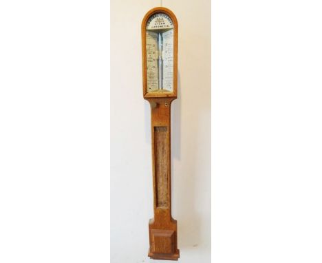 A late 19th century oak-cased Admiral Fitzroy's Storm Barometer for restoration&nbsp;In the Auctioneer's opinion this looks l
