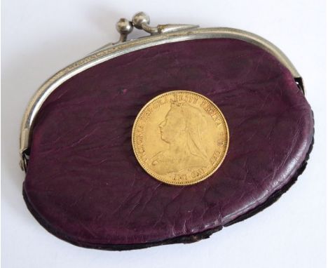 A late Victorian gold sovereign dated 1900; probably Australian Mint, the milled edge generally in good condition, the obvers