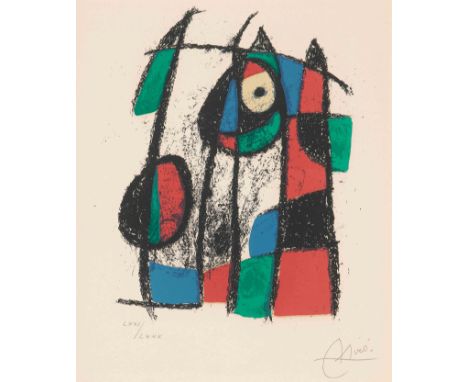 Miro, Joan(Barcelona 1893–1983 Mallorca)Aus: "Joan Miro - Der Lithograph II". 1975. Farblithographie. LXXI/LXXX. Unten rechts