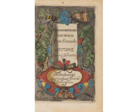 Goedaerdt, JanMetamorphosis et historia naturalis insectorum. Mit gestoch. Portrait, 2 kolor. gestoch. Wappenvignetten und zu