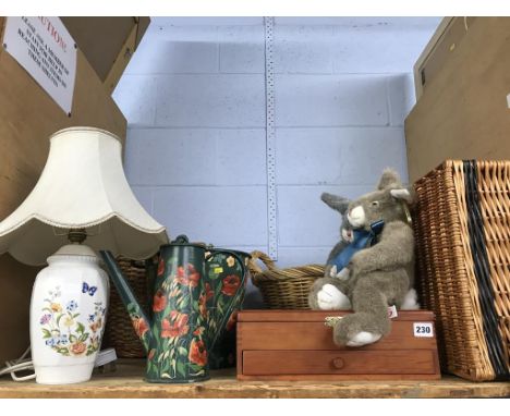 A hamper and baskets etc.