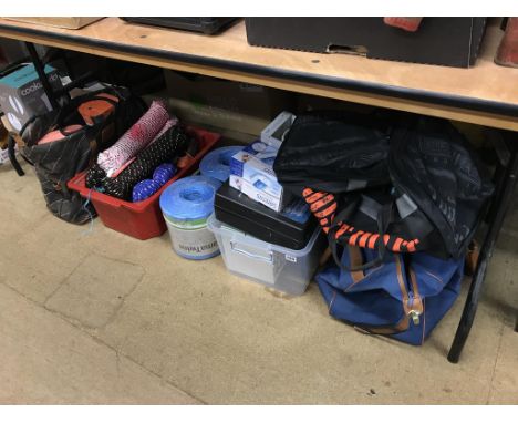 Assorted tools, rope etc.