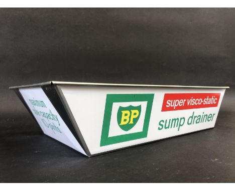 A BP 'Super Visco-Static' sump drainer, in exceptional condition, almost certainly new old stock, 16" long x 9 3/4" wide x 4"
