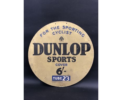 A Dunlop Sports 'for the sporting cyclist' circular showcard, 24" diameter. 