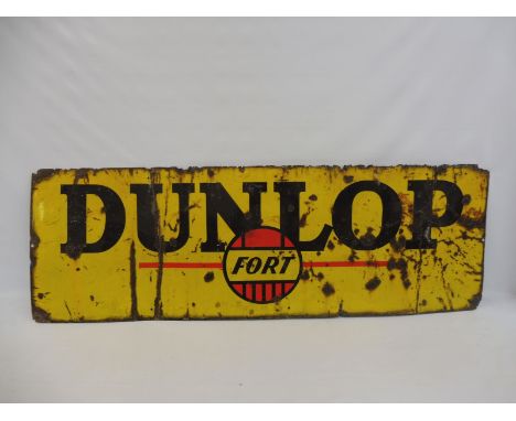 A Dunlop Fort rectangular enamel sign, 54 x 18".
