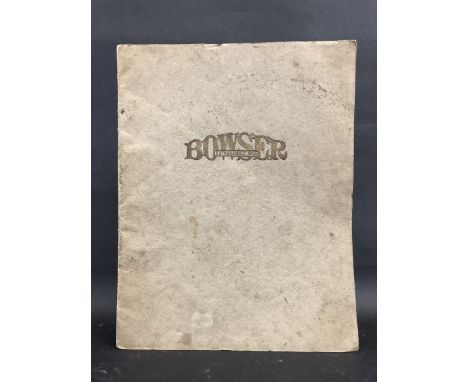 A rare and early Bowser sales brochure, fully illustrated throughout.