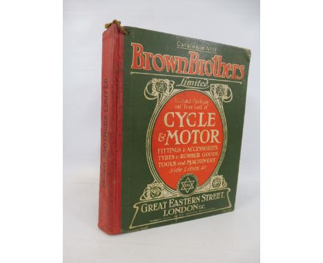 A rare and very early Brown Brothers Limited Catalogue No. 21, issued 1908 - Cycle &amp; Motor Fittings &amp; Accessories, Ty