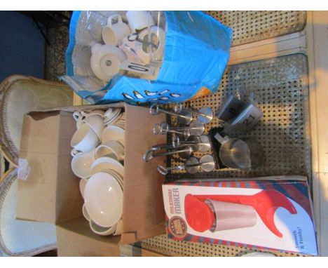 Cafe items- tea cups and saucers, coffee cups, table number, milkshake makes etc etc