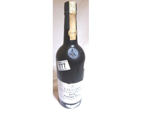 TAYLORS C1978 PORT. Taylors c1978 Vintage quinta de vargalles port, sealed 75cl
