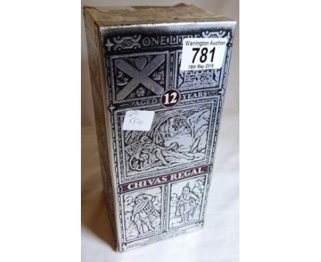 CHIVAS WHISKY. Boxed vintage 1Ltr Chivas Regal scotch whisky 